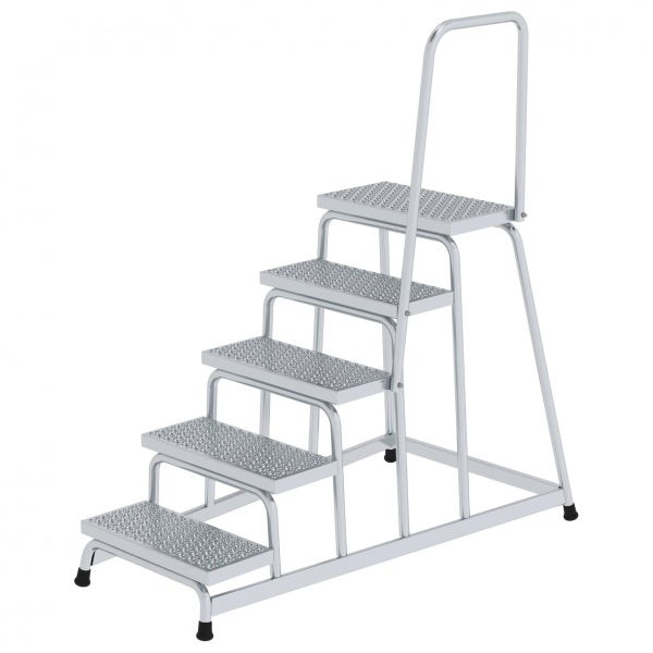 Rolltritt mit fünf Stufen und Griff