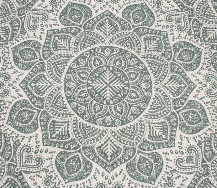 FRANK FLECHTWAREN | Bodenmatte Mandala, grün, BAUMWOLLE, POLYESTER, 60 x 90 cm