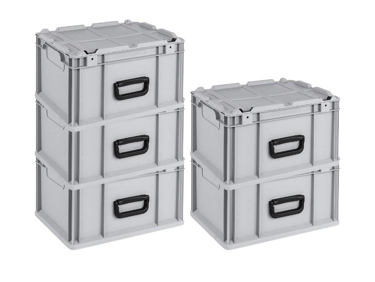 PROREGAL SuperSparSet 5 x Eurobox NextGen Portable HxBxT 23,5 x 30 x 40 cm 20 Liter Eurobehälter Transportbox Transportbehälter Stapelbehälter