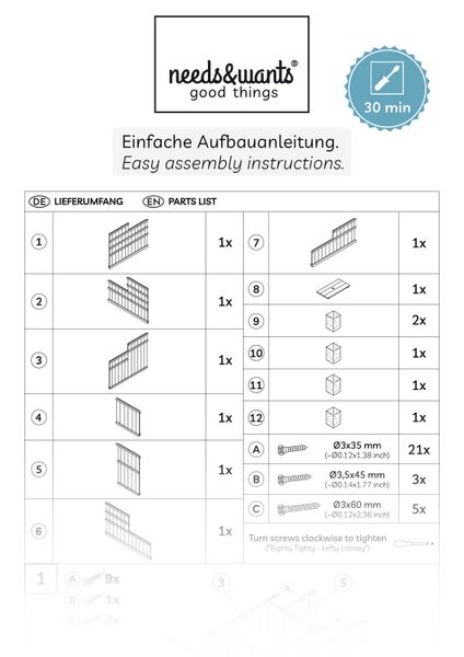 needs&wants® Multi Hochbeet mit 4 Pflanzkästen quadratisch aus Holz für Garten Balkon Terrasse, 4er Pflanzbeet Blumenbeet niedrig mit Folie, 81 x 81 x 61 cm, braun