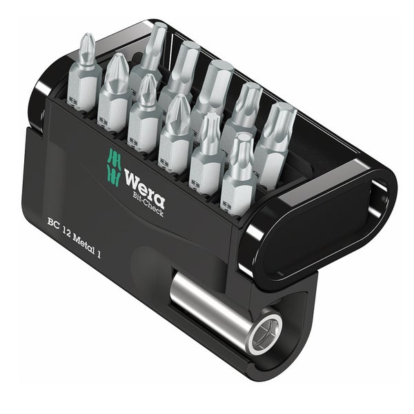 Wera Bit-Check BC 12 Metal 1 mit verschiedenen Schrauberbits