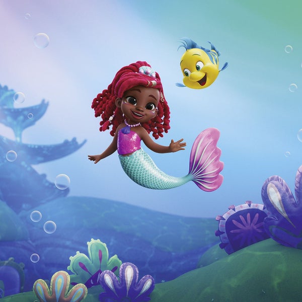 Szene mit Meerjungfrau und Fisch