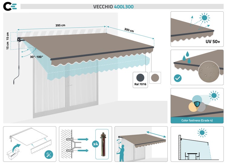 Metallregal mit vier Regalböden
