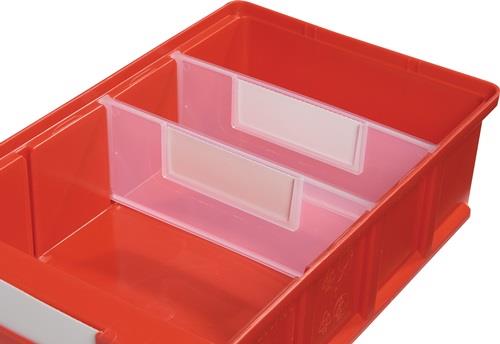 LA-KA-PE 25x Trennwand für Regalkasten B 186 mm - VKB/TR 186 - 25