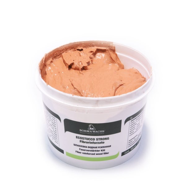Borma Wachs Ecostucco Strong Holzspachtel, faserverstärkt, in weißem Behälter