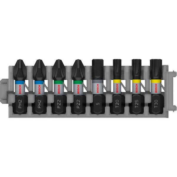 Bosch PRO Impact Mixed Pack PH2(x2); PZ2(x2); H5; T20; T25; T30 25 mm 8-tlg. - 2608521U62