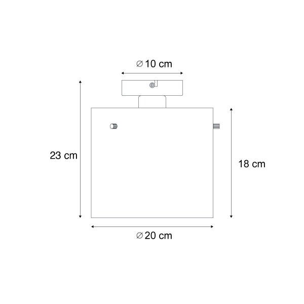 Technische Zeichnung eines Spiegelschranks mit Maßangaben