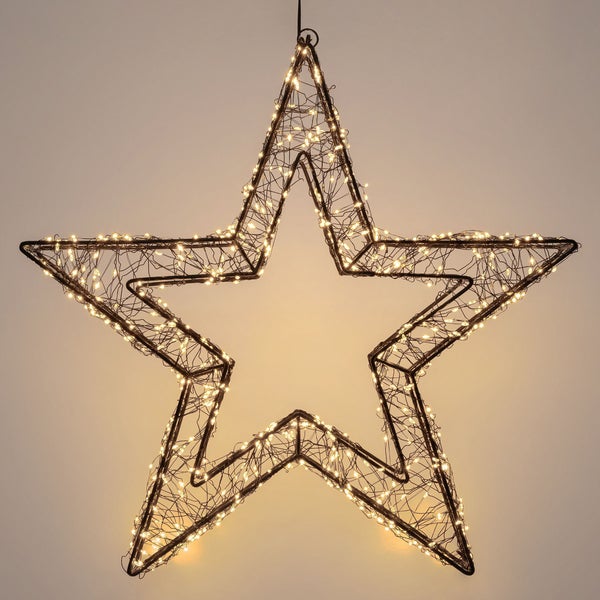 Dekorativer Stern mit Beleuchtung zum Aufhängen