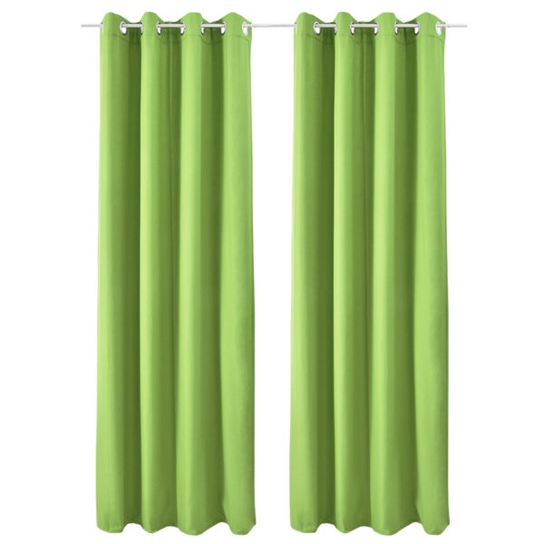 Beautissu Amelie TO Vorhang mit Öse 140x245cm Grün (2tlg)