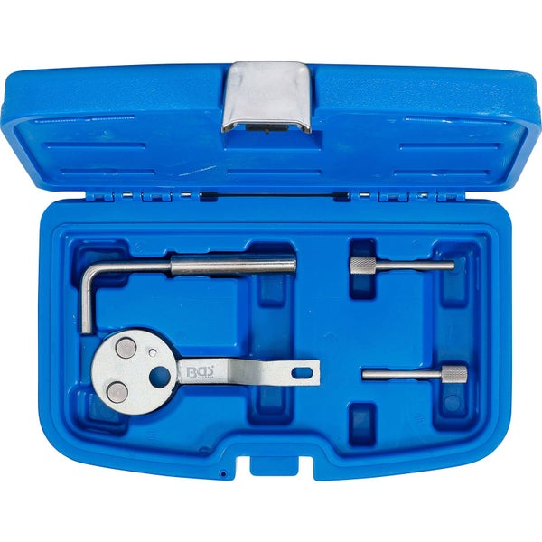 BGS Technic Arretierwerkzeugsatz für Kurbelwelle und Nockenwelle im blauen Koffer