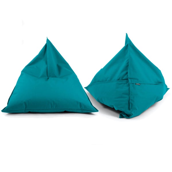 Sitzsack Outdoor für Balkon und Garten 'Der Sommerschlitten', Bean Bag mit EPS-Perlen Füllung, Relaxliege federleicht, Liegekissen, Bodenkissen für Kinder und Erwachsene in petrol