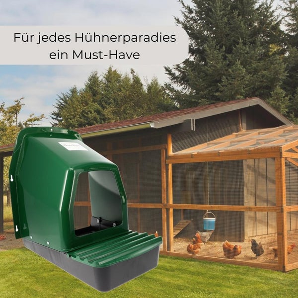 Legenester für Hühner Hühnerstall Zubehör Hühnernest Legenest Abrollnest mit Eierbox Geflügel Kunststoff Wandmontage