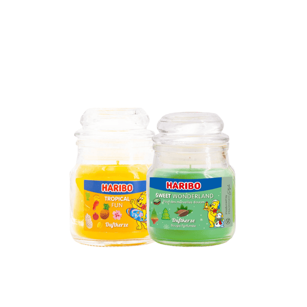 Haribo Kerzen 85gr Set 2 - 1x klein Tropical 1x klein Sweet Wonderland