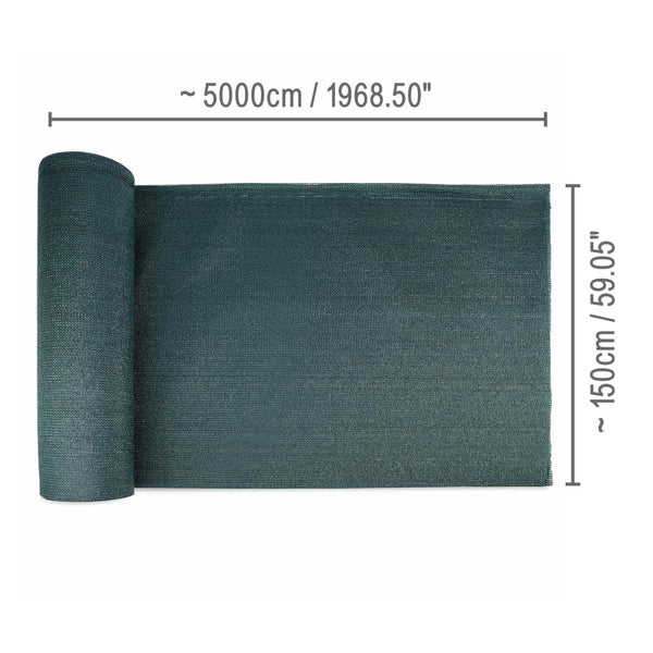 Sol Royal Schattiergewebe SG80 Sichtschutzzaun 150x5000cm Grün