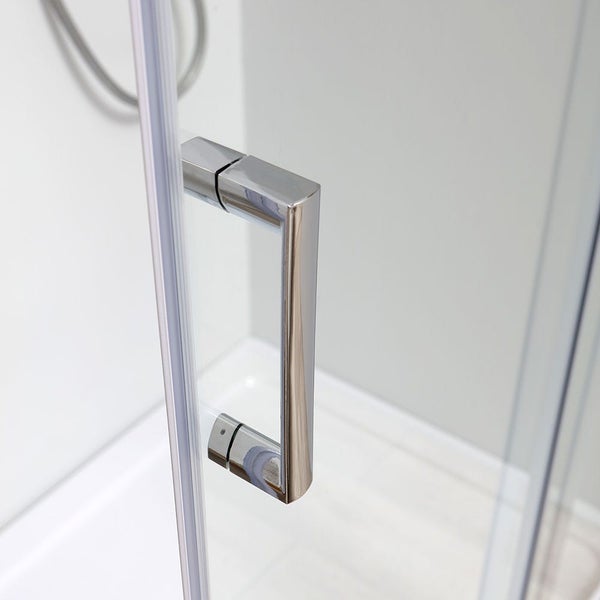 Verstellbare Eckdusche von 70-80x90-100 cm, 4 mm Sicherheitsglas | Leo