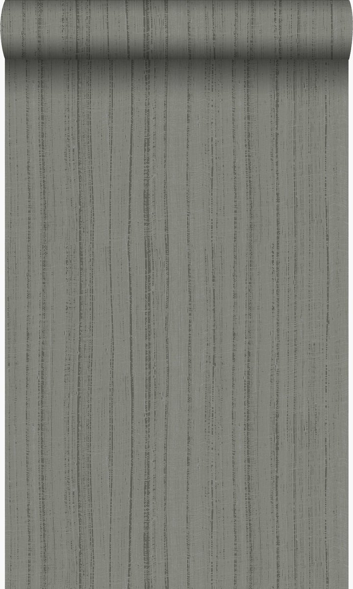 Origin Wallcoverings Tapete feine unregelmäßige Streifen mit Sandstruktur Taupe - 53 cm x 10,05 m - 345946