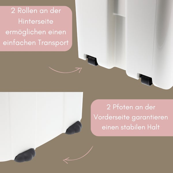 Dekorative Pflanzvase mit horizontaler Rillenstruktur