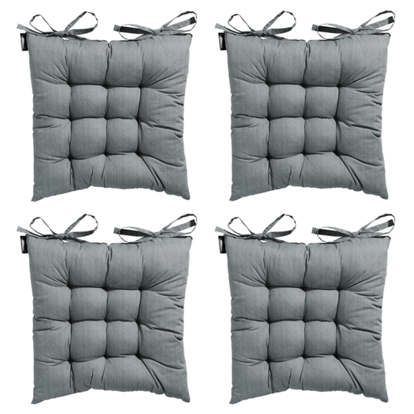 Sitzkissen Tuscany Basic grau - ca. 46x46 cm - 4er-Set