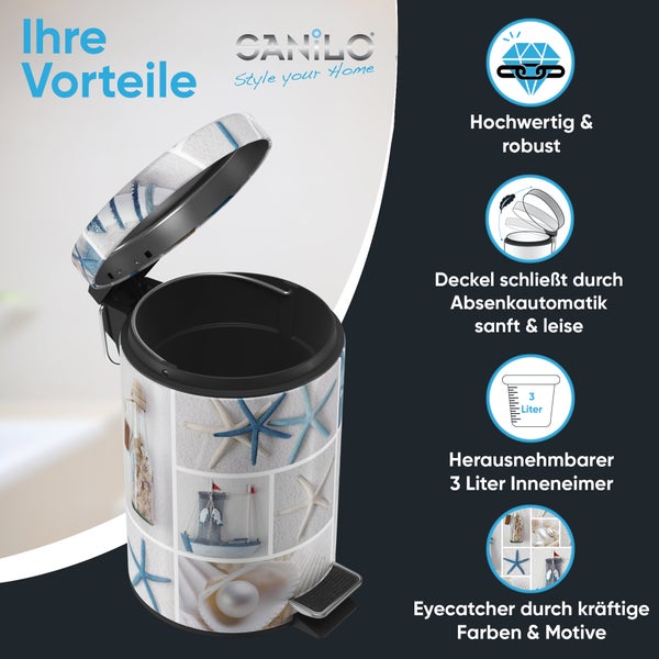 Sanilo Kosmetikeimer 3L mit Absenkautomatik Meeresbrise