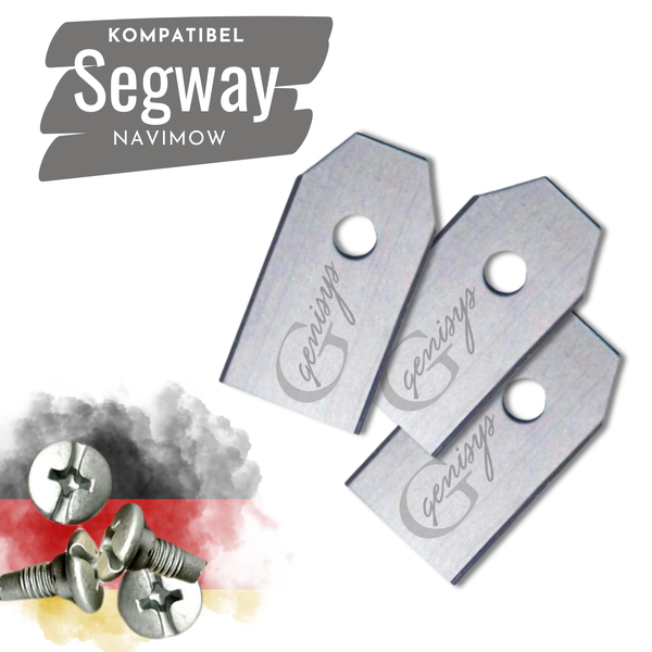 Genisys Ersatz Messer kompatibel mit Segway NaviMow Klingen - LongLife - 1-Loch bruchsicher [DIN EN 50636 geprüft] 30 Stück