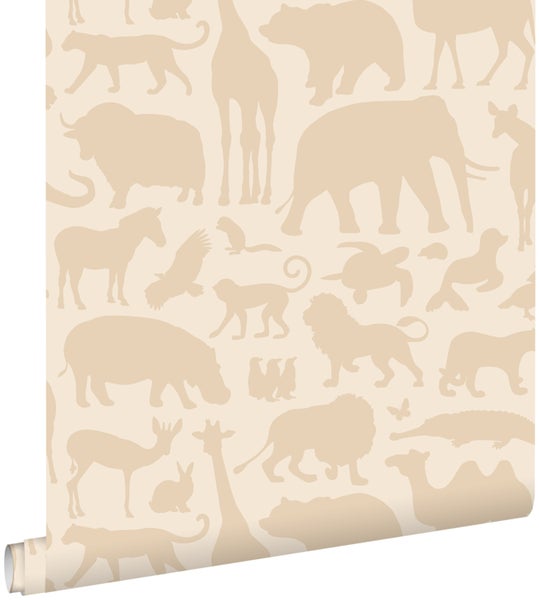 ESTAhome Tapete Tiere Beige - 0.53 x 10.05 m - 139788