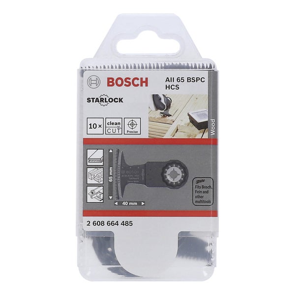 Bosch Multitool Sägeblatt für Holz, 65 mm, Starlock Aufnahme