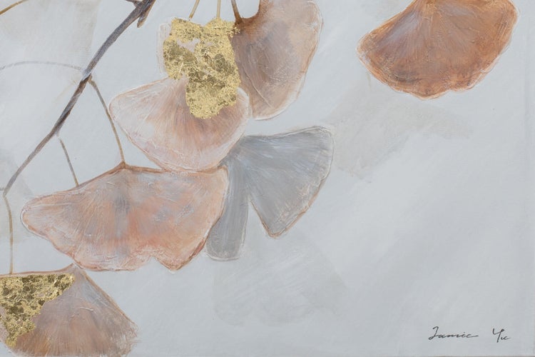 Handgemaltes Gemälde Acrylfarbe 80x80cm Beige