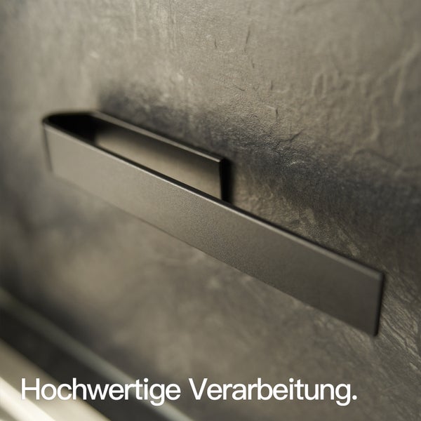 Designfabrik Hamburg Spültuchhalter ohne Bohren Schwarz 17cm