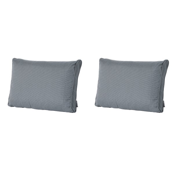 Lounge-Rückenkissen Rib grau - ca. 43x73 cm - 2er-Set