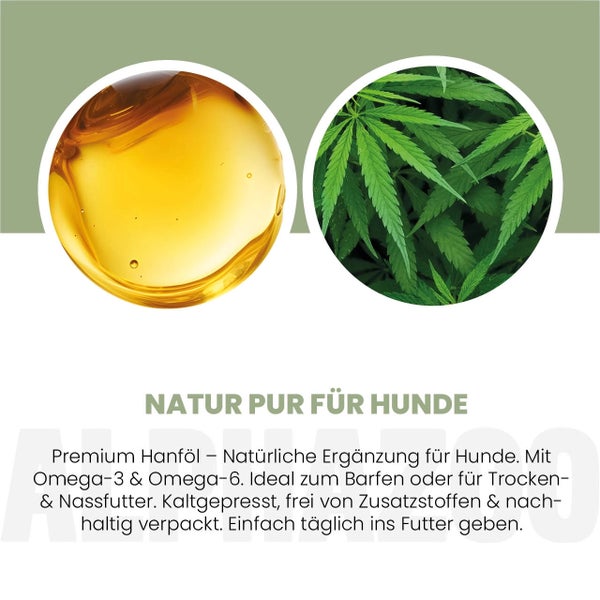 alphazoo Hanföl für Hunde 250ml
