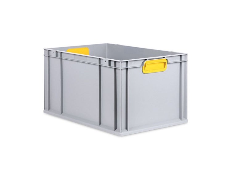 PROREGAL Eurobox Nextgen Color HxBxT 32 x 40 x 60 cm 65 Liter Griffe Gelb Geschlossen Verstärkter Boden Eurobehälter Transportbox