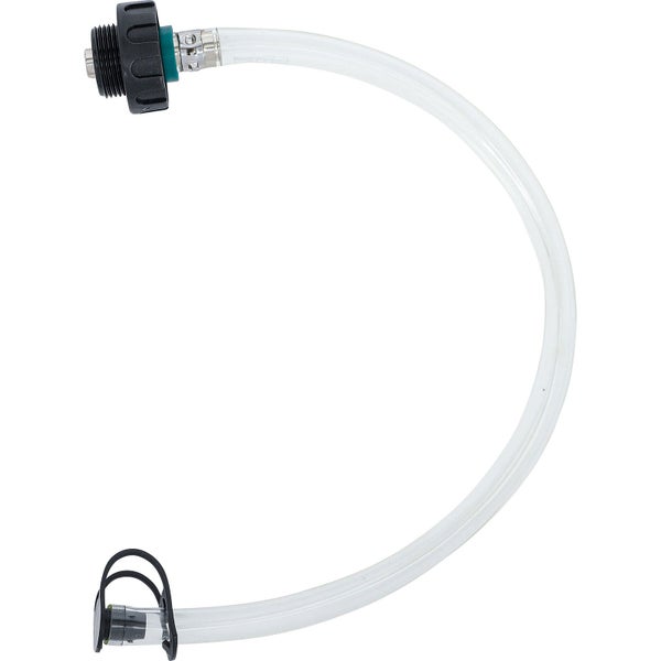 Transparenter Schlauch mit Anschlussstück