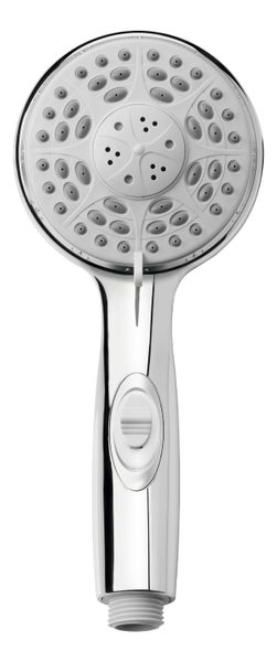 Calmwaters® Handbrause Chrom, 3-strahlige Duschbrause, 10 cm Sprühplatte, Anti-Kalk-Noppen, Wasserstopp-Funktion, Typ 1/2 , Kunststoff, 17AG6176