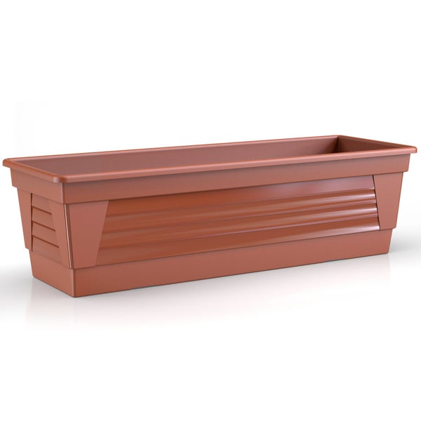 Plastard Blumenkasten Terrakotta 60x21x17 cm Pflanzkasten Balkonkasten Pflanzkübel