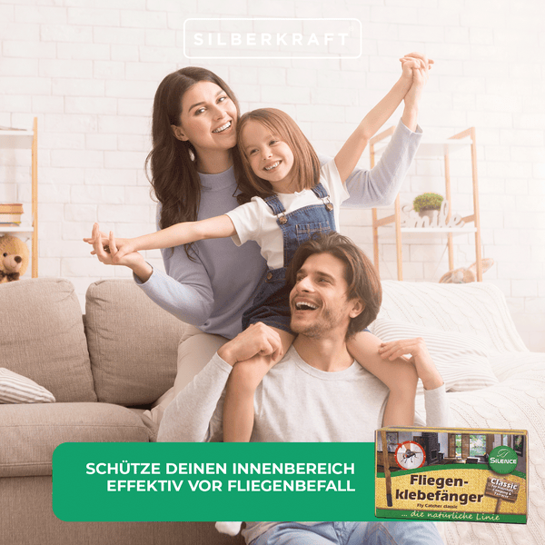 Klassischer Fliegenklebefänger mit Naturleim – Effektive Fliegenbekämpfung ohne Gift | Silence Classic