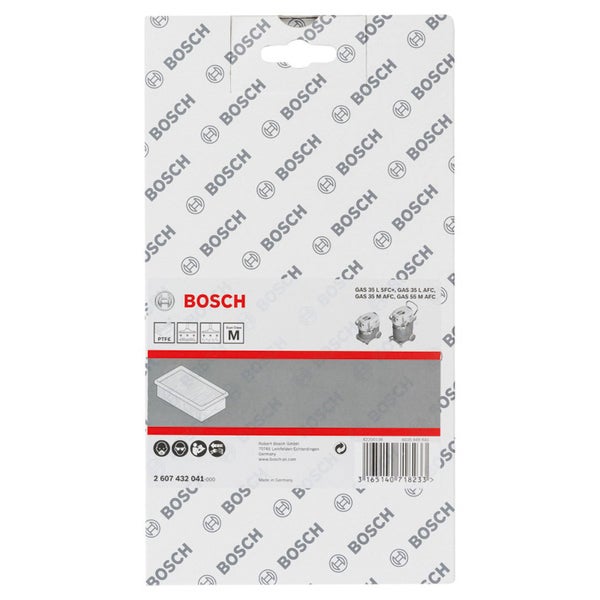 Bosch Polytetraflourethylen-Flachfaltenfilter. Für Staubsauger - 2607432041