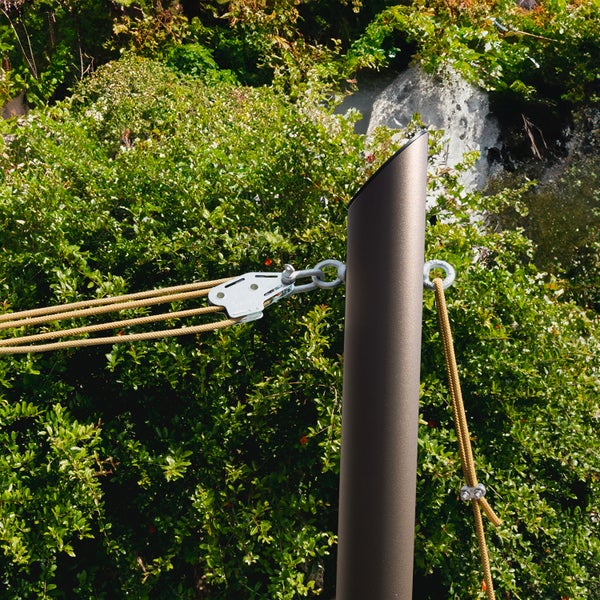 Sonnensegelmast Extra Robust EZ Mast Corten 260 cm – Rostoptik, starke Leistung & Spannung – Maanta®