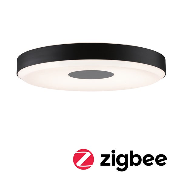 LED Deckenleuchte Smart Home Zigbee 3.0 Puric Pane Effect 2700K 200lm / 1900lm 230V 16 / 1,5W dimmbar Schwarz, Grau