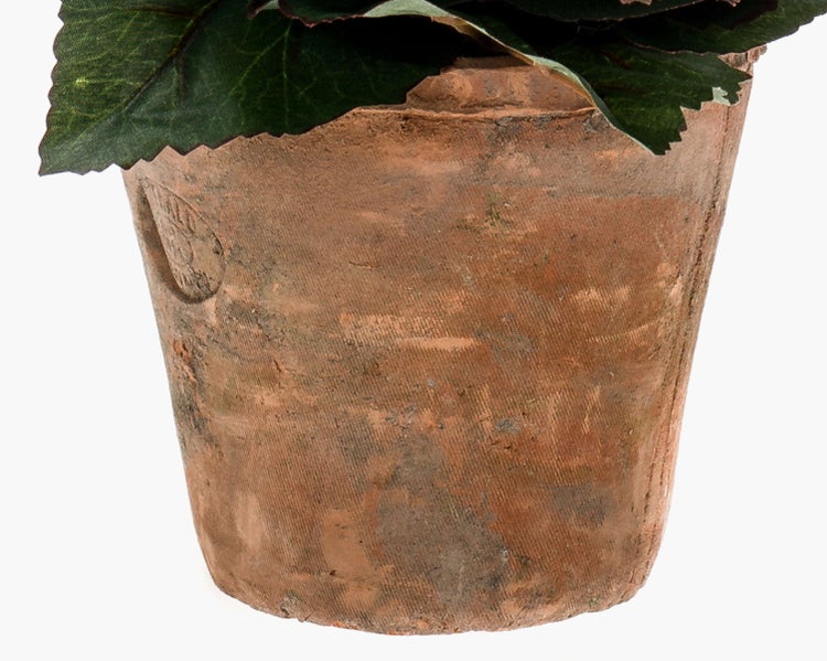 Kunstblume Begonie DOBRADA im Terracottatopf, Creme, 25cm - Deko Buntnessel