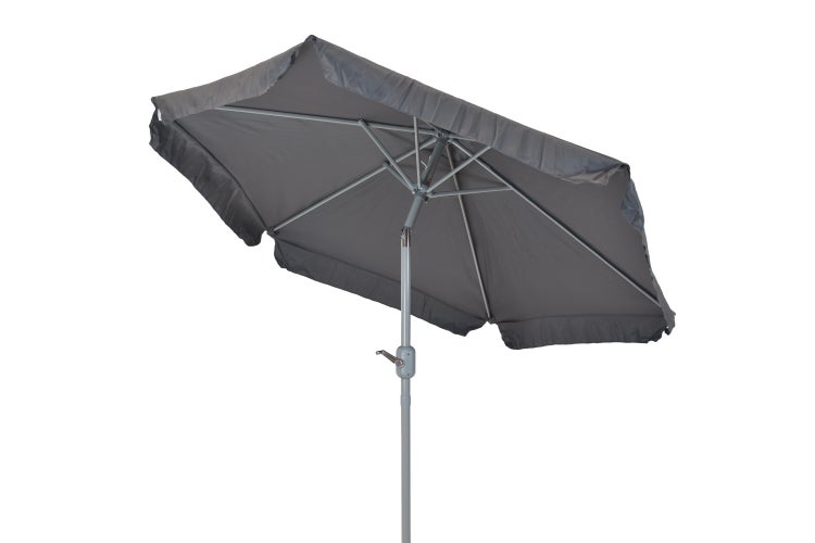 Sonnenschirm, rund 230 cm, grau