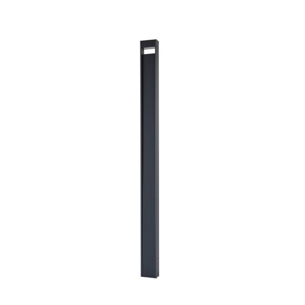 Lucande LED Mastleuchte außen Tavion (Modern) in Schwarz aus Aluminium (1 flammig, ) - Kandelaber Außenleuchte