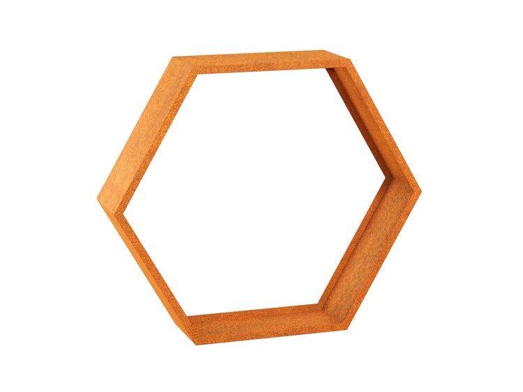 Corten Holzlager Trapez 150x40x130 cm