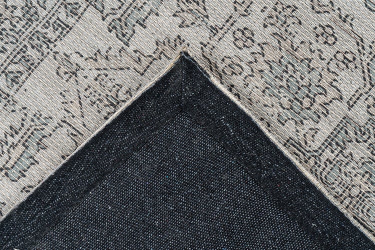 Flachflor Teppich Uluru Grün / Taupe Vintage 160 x 230 cm