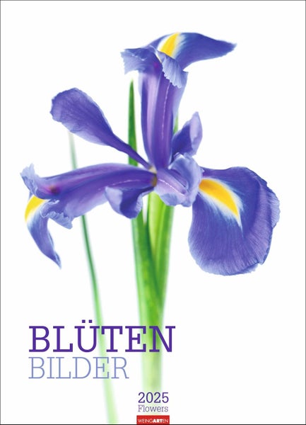 Blütenbilder Kalender 2025 Großer Jahres-Wandkalender mit stilvollen Fotos prachtvoller Blüten. Blumen-Kalender für die Wand. 49 x 68 cm. Hochformat