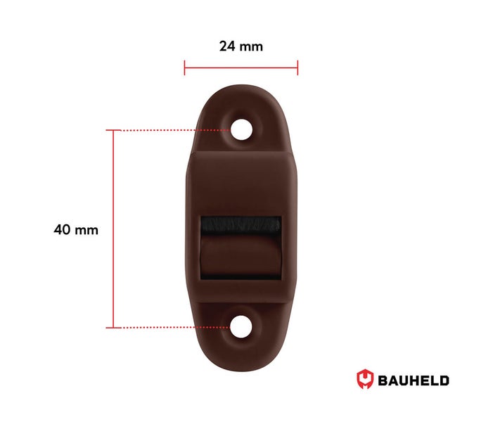 Gurtwicklerbandführung aus Kunststoff mit den Maßen 40 x 24 Millimeter