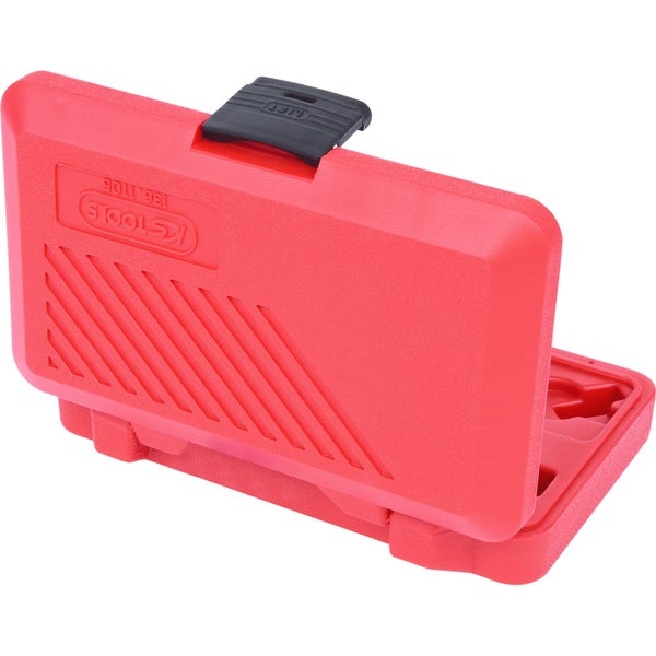 Roter Werkzeugkoffer von KS Tools, geöffnet
