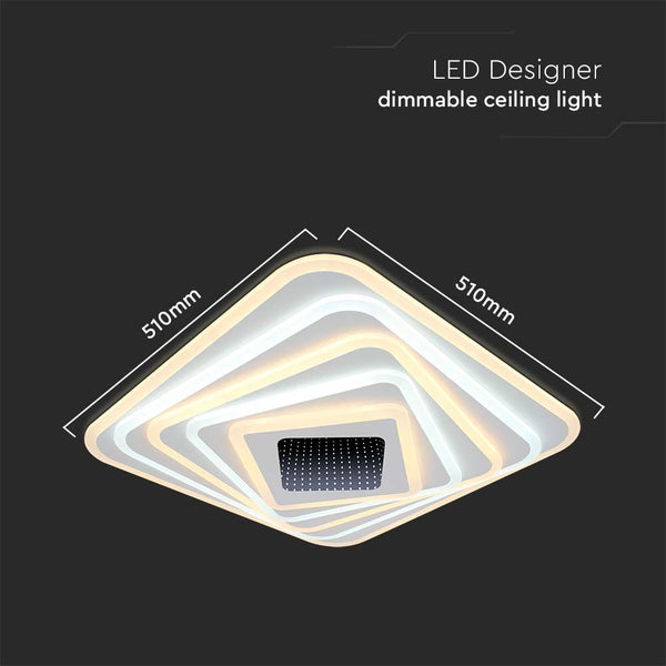 V-TAC VT-7958 - Designer-Deckenleuchten - IP20 - Weißes Gehäuse - 150 Watt - 15500 Lumen - 3IN1