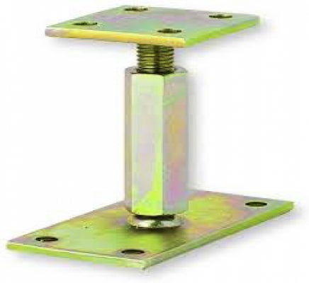 Verstellbarer Stützenfuß aus Metall mit Montageplatte