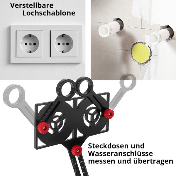 STAHLWERK 2 x 6-in-1 Multiwinkel-Messlineal aus Aluminium