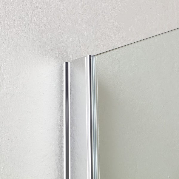 110 cm wandmontierte Dusche aus klarem 8-mm-Glas | Walk in